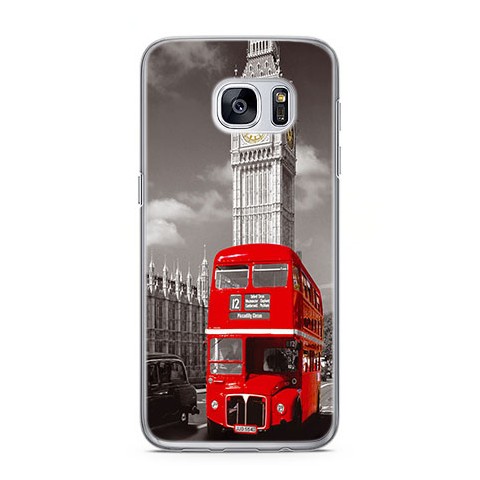 Etui na telefon Samsung Galaxy S7 Edge - czerwony autobus.