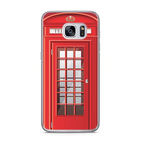 Etui na telefon Samsung Galaxy S7 Edge - czerwona budka telefoniczna.