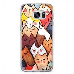 Etui na telefon Samsung Galaxy S7 Edge - kolorowe kotki.