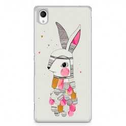 Etui na telefon Sony Xperia XA - kolorowy królik.