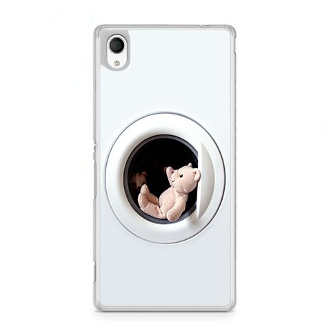 Etui na telefon Sony Xperia XA - mały miś w pralce.