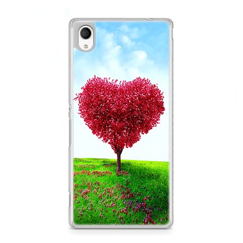 Etui na telefon Sony Xperia XA - serce z drzewa.