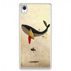 Etui na telefon Sony Xperia XA - pływający wieloryb.