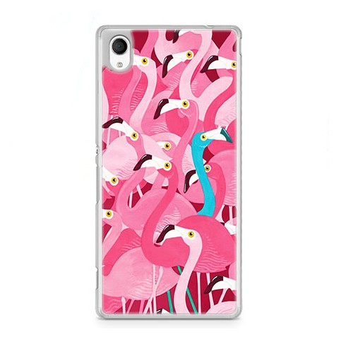 Etui na telefon Sony Xperia XA - różowe ptaki flaming.