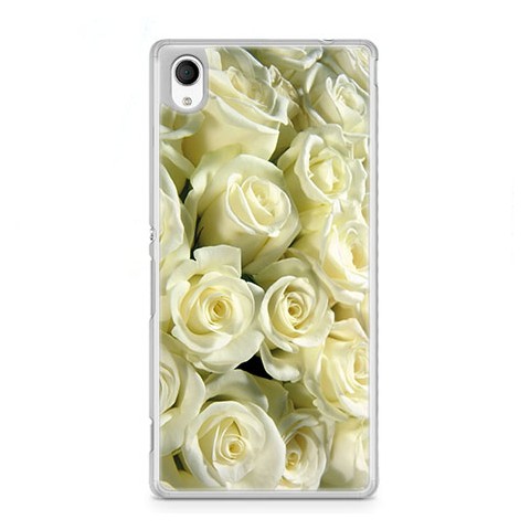 Etui na telefon Sony Xperia XA - białe róże.