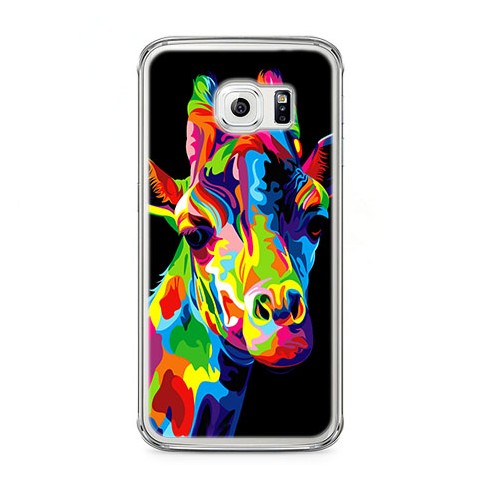 Etui na telefon Samsung Galaxy S6 - kolorowa żyrafa.