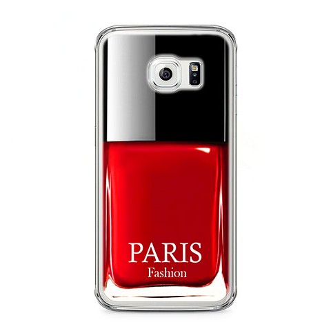 Etui na telefon Samsung Galaxy S6 - czerwony lakier do paznokci.