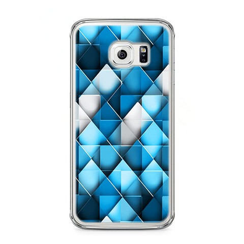 Etui na telefon Samsung Galaxy S6 - niebieskie rąby.