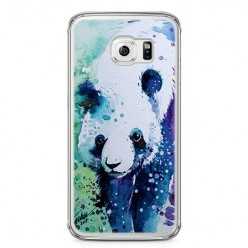 Etui na telefon Samsung Galaxy S6 - miś panda watercolor.