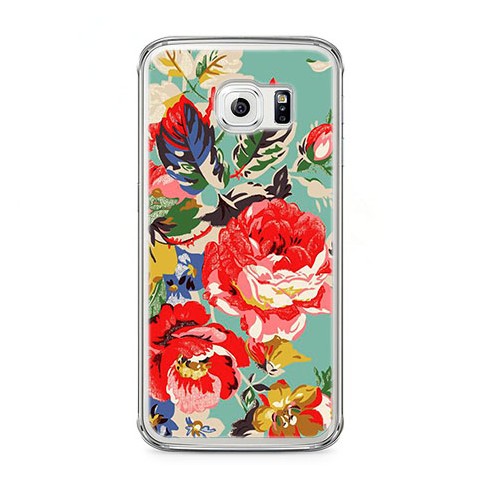 Etui na telefon Samsung Galaxy S6 - kolorowe róże.