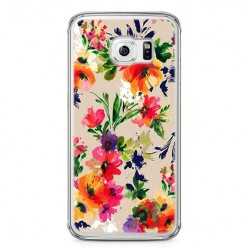 Etui na telefon Samsung Galaxy S6 - kolorowe kwiaty.