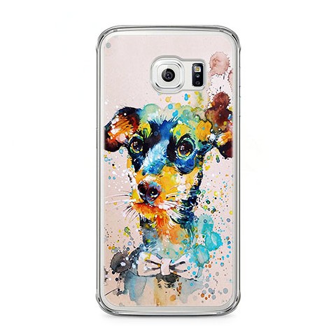 Etui na telefon Samsung Galaxy S6 - szczeniak watercolor.