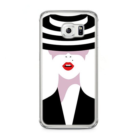 Etui na telefon Samsung Galaxy S6 - kobieta w kapeluszu.