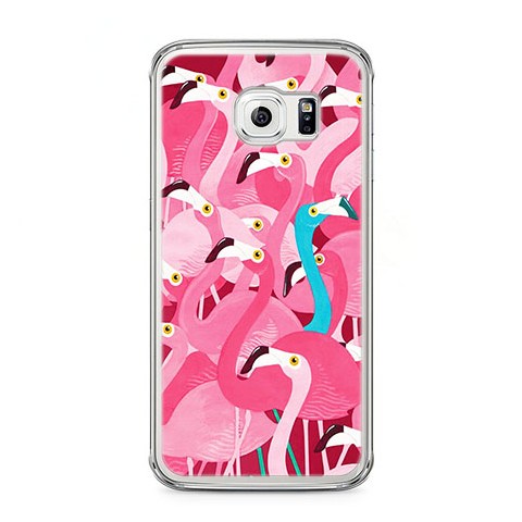 Etui na telefon Samsung Galaxy S6 - różowe ptaki flaming.