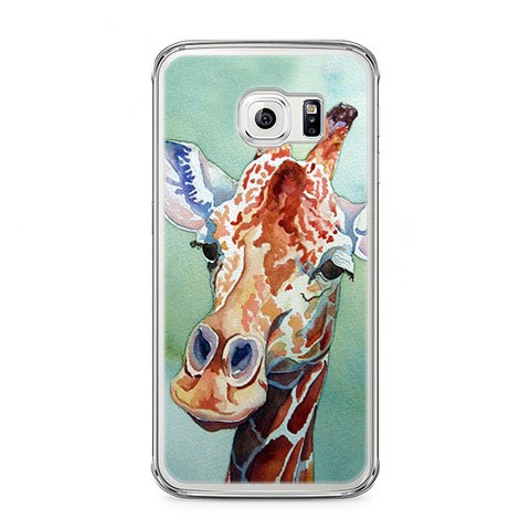 Etui na telefon Samsung Galaxy S6 - żyrafa watercolor.