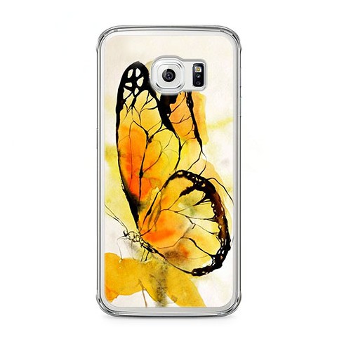 Etui na telefon Samsung Galaxy S6 - motyl watercolor.