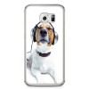 Etui na telefon Samsung Galaxy S6 Edge - pies słuchający muzyki.