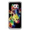 Etui na telefon Samsung Galaxy S6 Edge - kolorowa żyrafa.