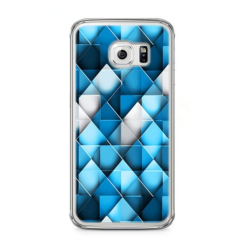 Etui na telefon Samsung Galaxy S6 Edge - niebieskie rąby.