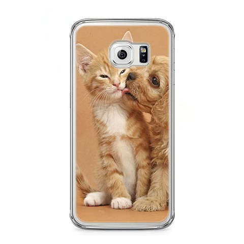 Etui na telefon Samsung Galaxy S6 Edge - zakochane szczeniaki.