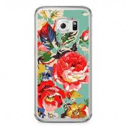 Etui na telefon Samsung Galaxy S6 Edge - kolorowe róże.