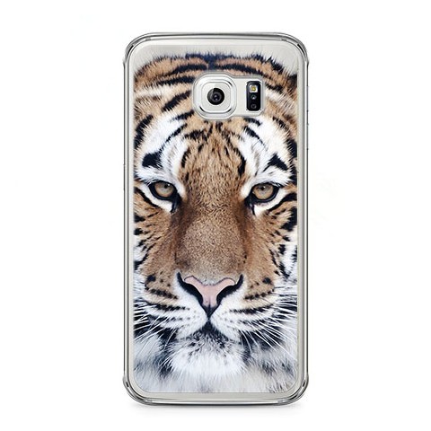 Etui na telefon Samsung Galaxy S6 Edge - biały tygrys.
