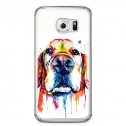 Etui na telefon Samsung Galaxy S6 Edge - pies labrador watercolor.