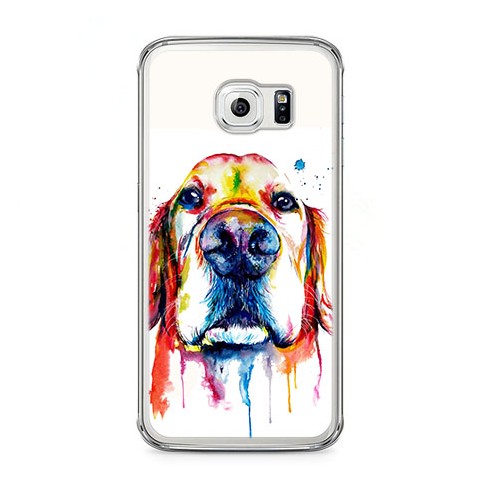 Etui na telefon Samsung Galaxy S6 Edge - pies labrador watercolor.
