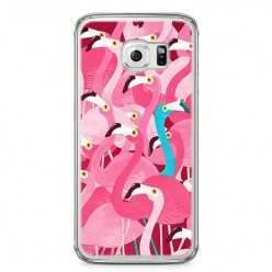 Etui na telefon Samsung Galaxy S6 Edge - różowe ptaki flaming.