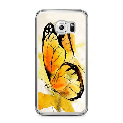 Etui na telefon Samsung Galaxy S6 Edge - motyl watercolor.