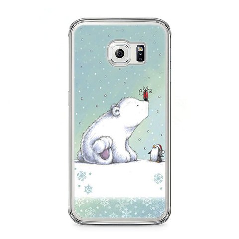 Etui na telefon Samsung Galaxy S6 Edge - polarne zwierzaki.