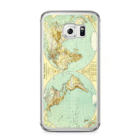 Etui na telefon Samsung Galaxy S6 Edge - mapa świata.