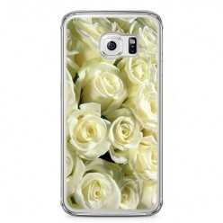 Etui na telefon Samsung Galaxy S6 Edge - białe róże.