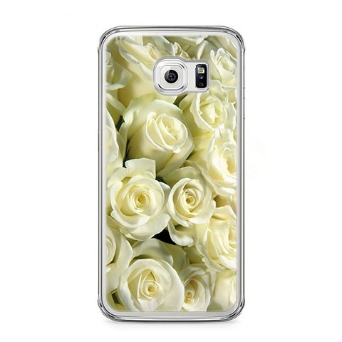 Etui na telefon Samsung Galaxy S6 Edge - białe róże.