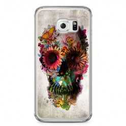 Etui na telefon Samsung Galaxy S6 Edge - kwiatowa czaszka.