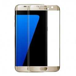 Hartowane szkło na Cały ekran 3D - Galaxy S7 Edge - złoty.