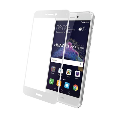 Hartowane szkło na Cały ekran 3D - Huawei P9 Lite 2017- biały.