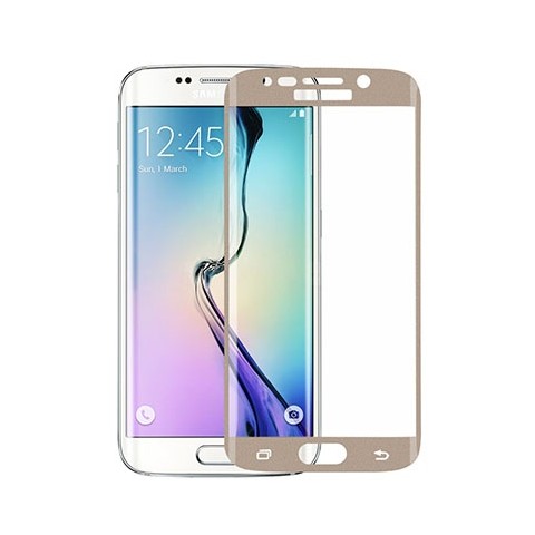 Hartowane szkło na Cały ekran 3D - Galaxy S6 Edge - złoty.