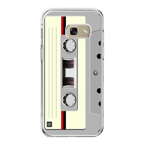 Etui na telefon Galaxy A5 2017 (A520) - kaseta retro - biała.