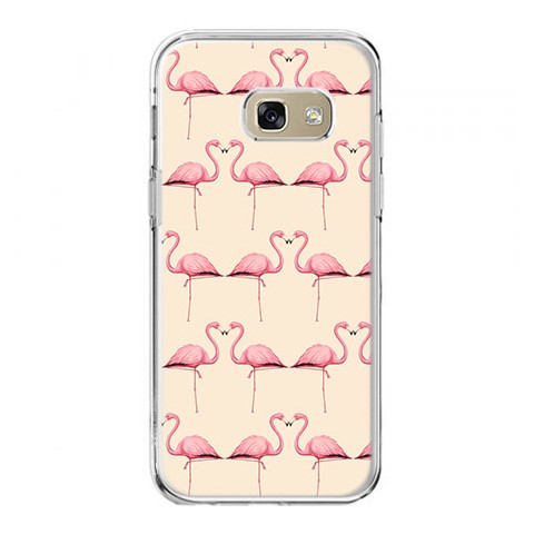 Etui na telefon Galaxy A5 2017 (A520) - różowe flamingi.