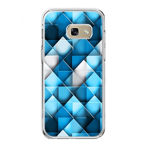 Etui na telefon Galaxy A5 2017 (A520) - niebieskie rąby.