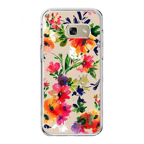Etui na telefon Galaxy A5 2017 (A520) - kolorowe kwiaty.