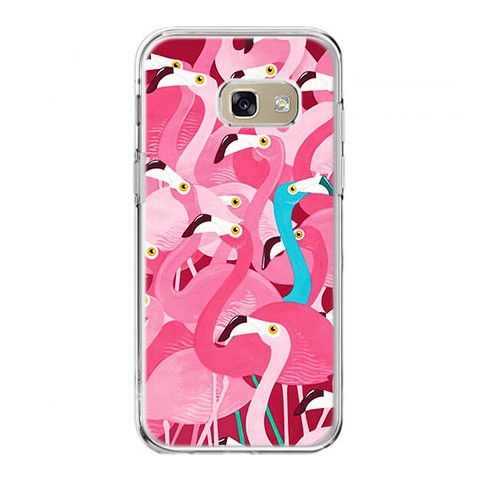 Etui na telefon Galaxy A5 2017 (A520) - różowe ptaki flaming.