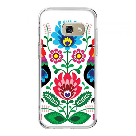 Etui na telefon Galaxy A5 2017 (A520) - łowickie wzory kwiaty.