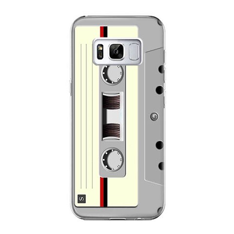 Etui na telefon Samsung Galaxy S8 - kaseta retro - biała.