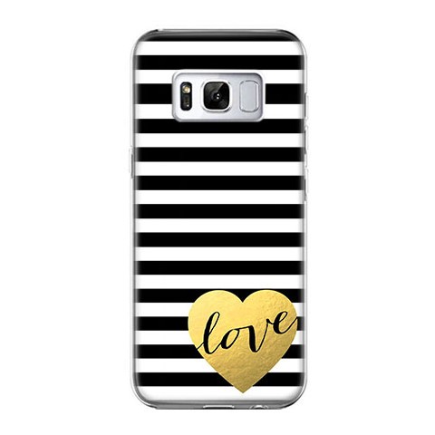Etui na telefon Samsung Galaxy S8 - złote LOVE.