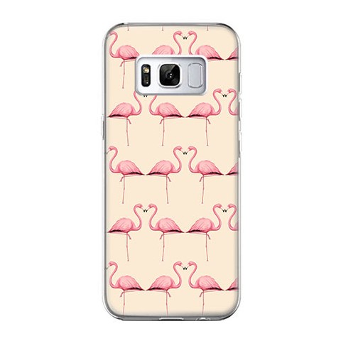 Etui na telefon Samsung Galaxy S8 - różowe flamingi.