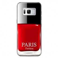 Etui na telefon Samsung Galaxy S8 - czerwony lakier do paznokci.