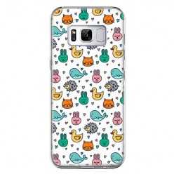 Etui na telefon Samsung Galaxy S8 - kolorowe zwierzaczki.