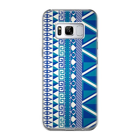 Etui na telefon Samsung Galaxy S8 - niebieski wzór aztecki.